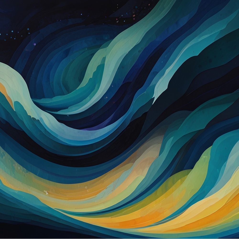 Blue Aurora HD metal wall art print 4 x 6 inches